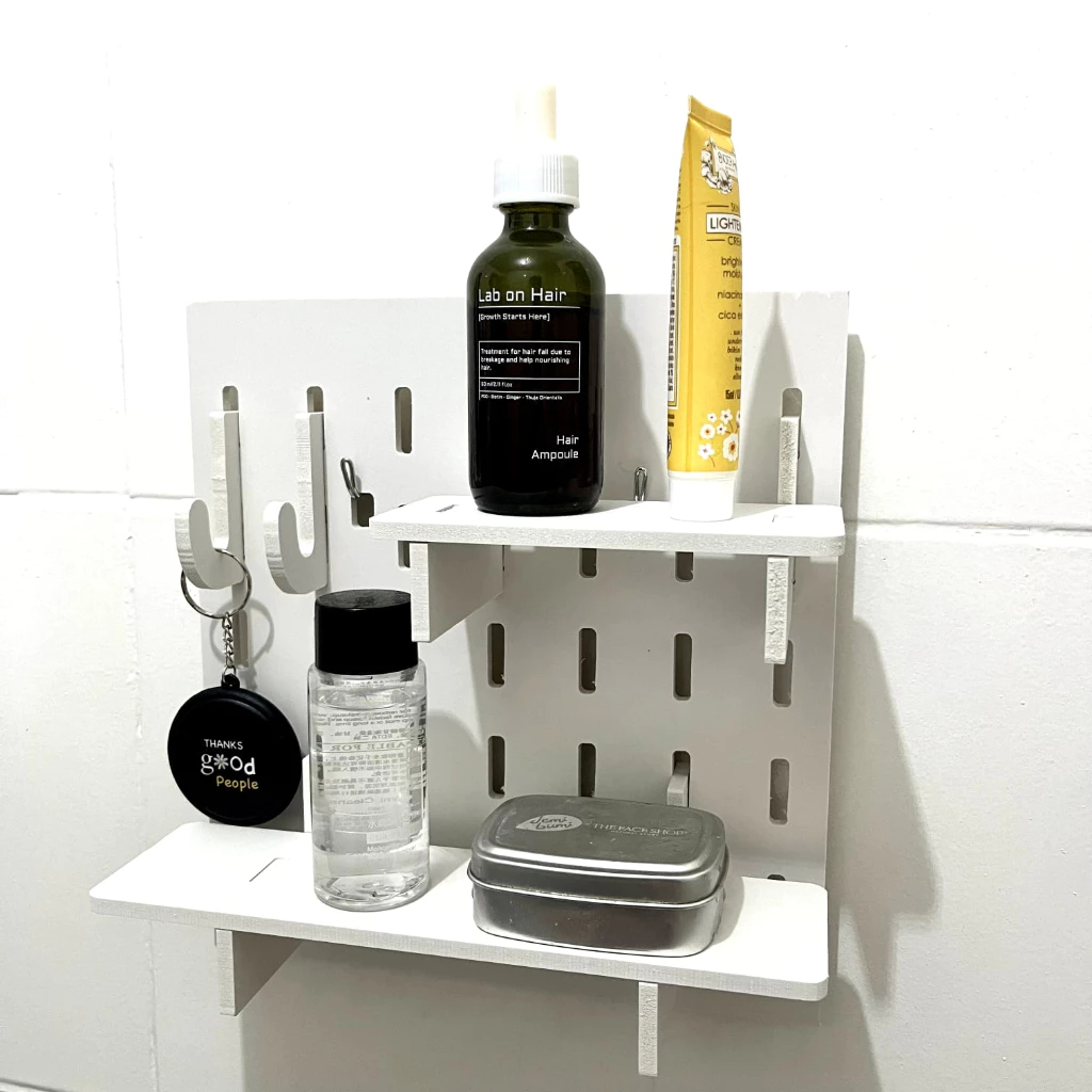 ชั้นวางของติดผนังความงาม WPC มัลติฟังก์ชั่นอเนกประสงค์