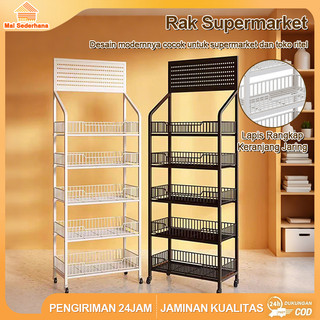[COD] 3/4/5tingkat-Rak Snack-Rak Toko Jajan/Chiki Serbaguna/Rak Troli/pajangan penyimpanan