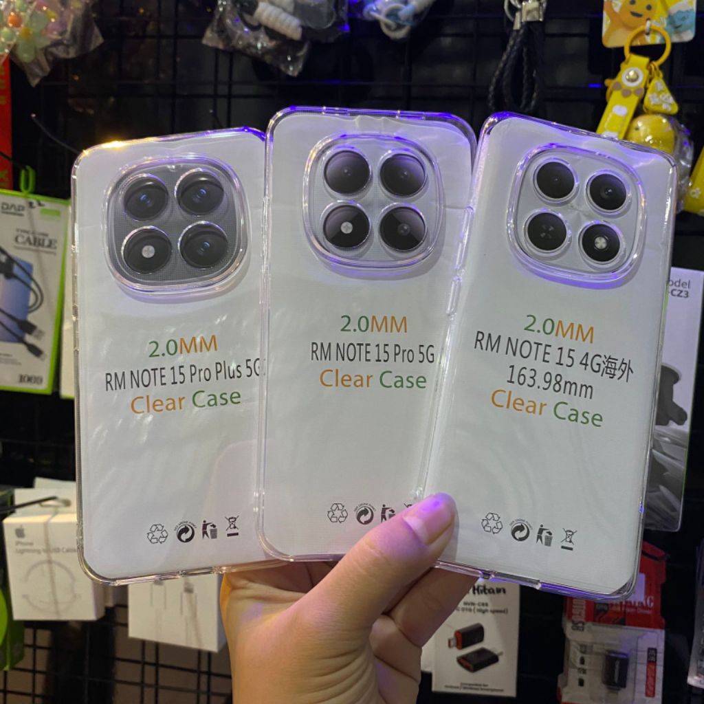 CLEAR JELLY SOFTCASE 2MM REDMI NOTE 15 4G/5G | หมายเหตุ 15 PRO 5G | หมายเหตุ 15 PRO PLUS 5G