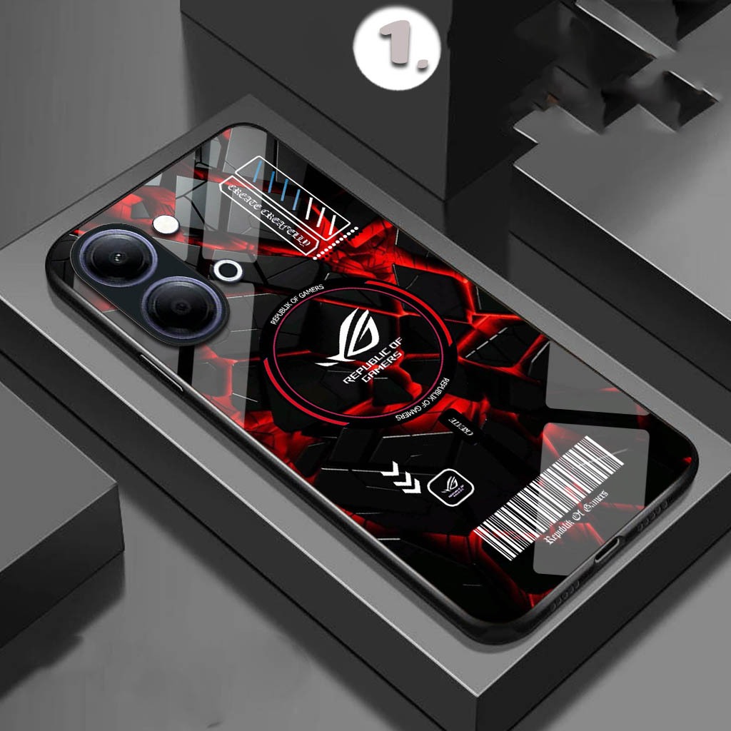 HP [FK-488] เคสโทรศัพท์กระจกเคลือบเงาสําหรับVivo Y05 Y05s V70 5g Y21d V60 Lite Y04s Y19s Pro V50 Lit