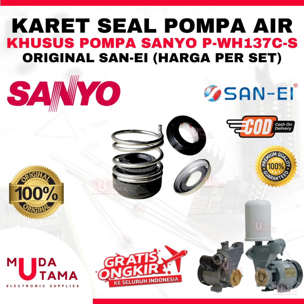 SANYO PWH137CS PWH 137 CS ORIGINAL SAN EI WATER PUMP ซีลยาง - SANYO PWH 137CS WATER PUMP ซีลเครื่องก