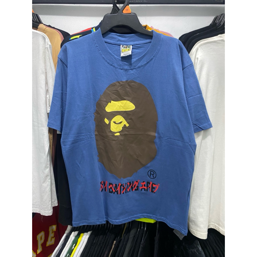 เสื้อยืด Bape blue bglogo มือสอง