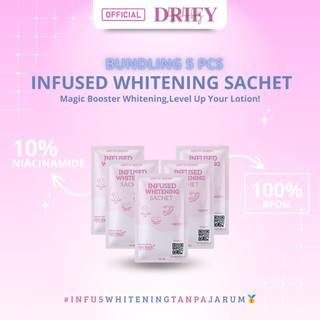 BUNDLING 5 PCS | DRIFY INFUSED WHITENING SACHET | BUNDLE BOOSTER LOTION| Niacinamide 10% Glutathione Alpha Arbutin Tranexamic Acid BPOM Approved