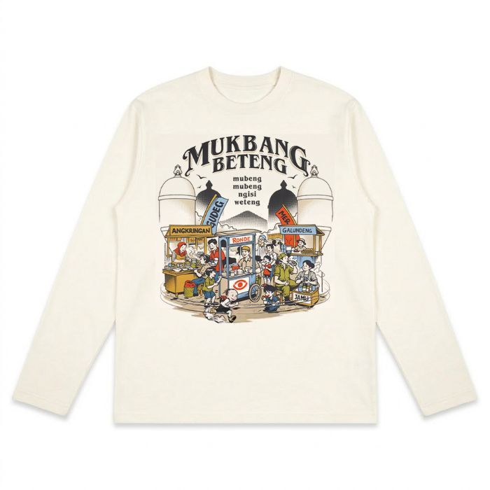 เสื้อยืดแขนยาว Mukbang Beteng - เสื้อยืด Unisex