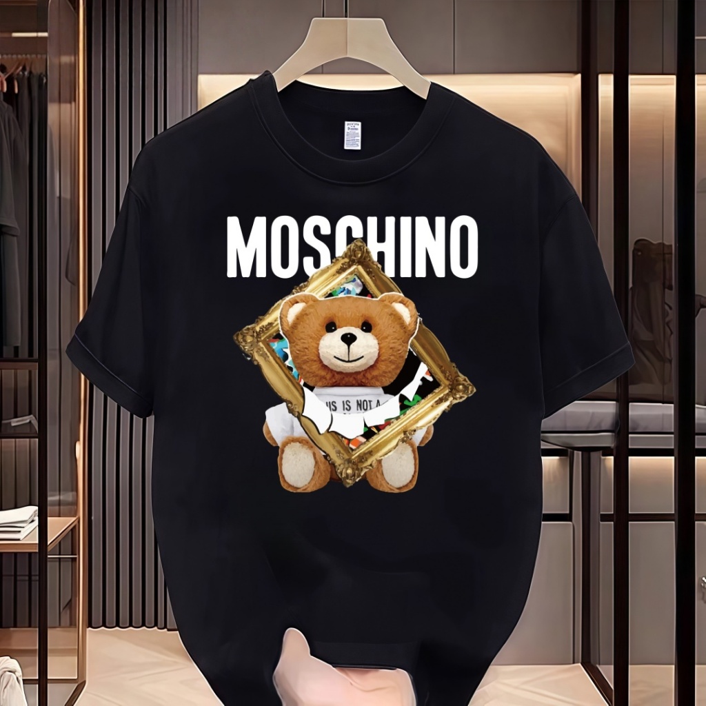 เสื้อยืด Moschino Teddy Bear สําหรับผู้ชาย เท่ และใหญ่