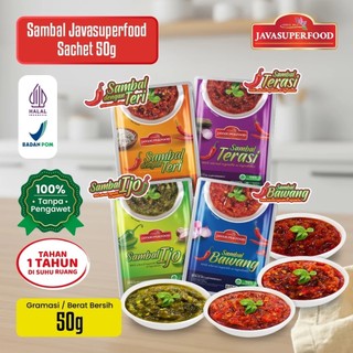 Sambal Khas Nusantara Java Super Food Halal 1 SACHET 50GR Praktis Teman Makan Nasi