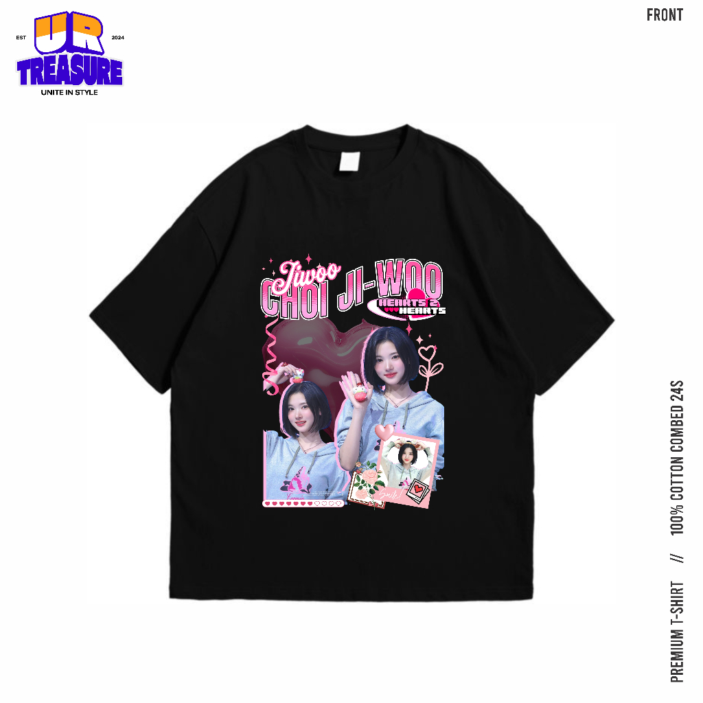 เสื้อยืด KPOP edition Jiwoo Hearts2Hearts Tshirt H2H Jiwoo Premium เสื้อยืดสําหรับผู้ชายและผู้หญิง