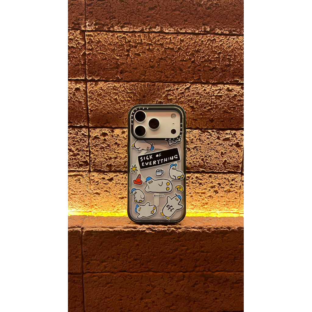 Casetify Acrylic Lazy Duck | เคส Iphone 13/14 15/+/pro/pm 16/+/pro/pm 17/pro/pm