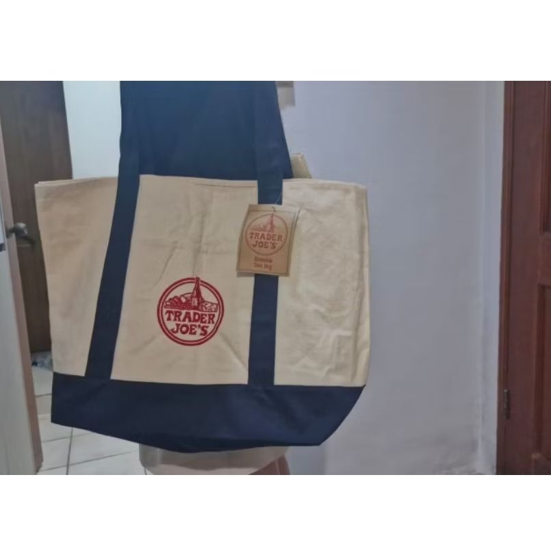 Trader Joes Tote Bag Trader Joes Canvas Tote Bag - กระเป๋าโท้ตอินเทรนด์