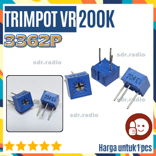 Variable Trimpot 3362P Variable Resistor VR 3362 P 200K 204 200 K 200 Kilo Variable Trimpot 3362P Va