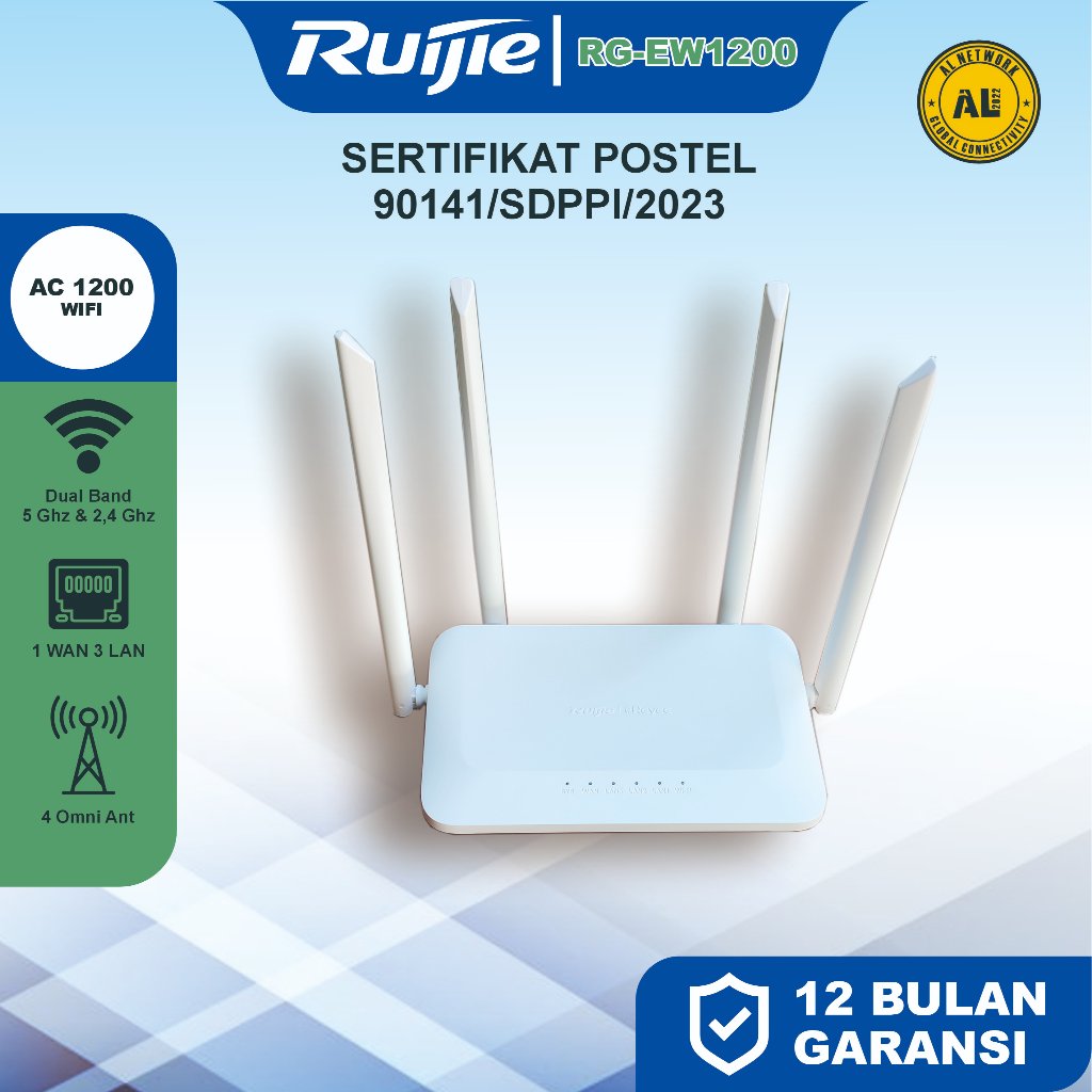 RUIJIE REYEE RG-EW1200 เราเตอร์ไร้สาย Wifi 5G ดูอัลแบนด์