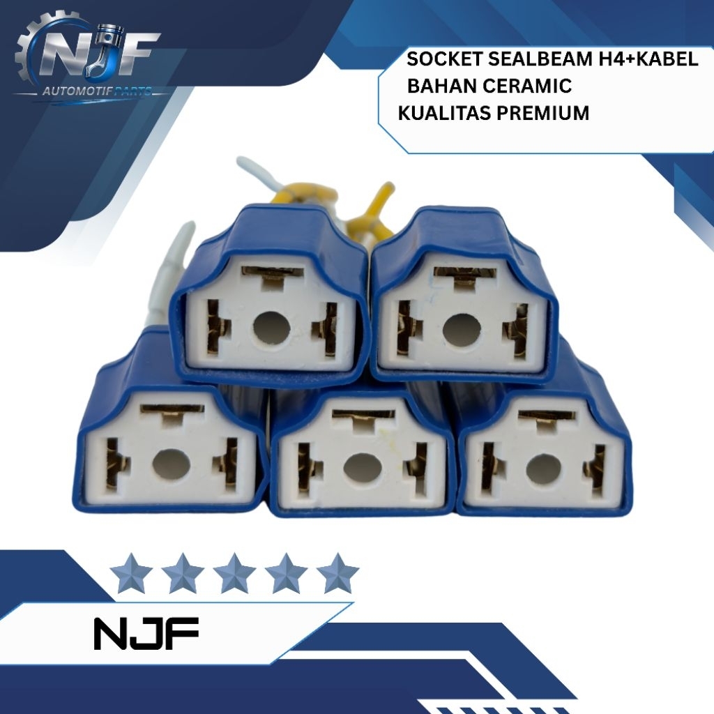 H4 เซรามิค SEALBEAM SOCKET/SEALBEM SOCKET + H4 PREMIUM LIGHT BULB SOCKET CABLE