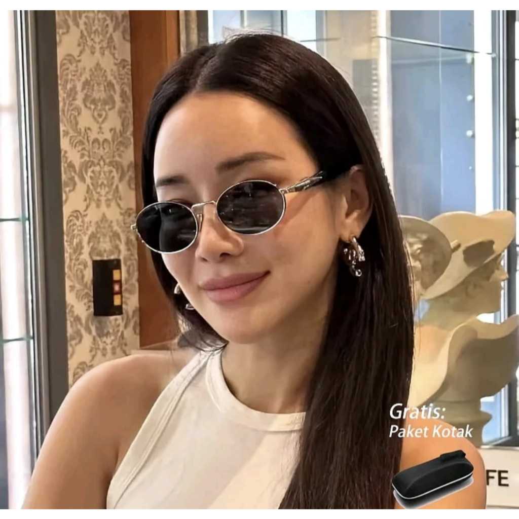 แว่นกันแดด Retro Ellips ดั้งเดิมสําหรับผู้ชายและผู้หญิงป้องกันรังสียูวี (Az)