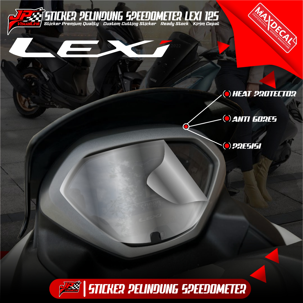 สติ๊กเกอร์เรือนไมล์ Yamaha Lexi 125 | Maxdecal VPF ตัดสติกเกอร์ Anti-Scratch Protector