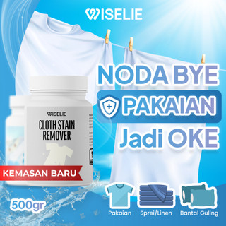 Wiselie Cloth Stain Remover Penghilang Noda Pakaian Membandel Pembersih Jamur Baju Kain Mukena Seragam Mencerahkan Warna Pakaian Kusam Anti Bau Apek Pemutih Baju Putih Berjamur Sabun Bubuk Ajaib Ampuh Original Premium