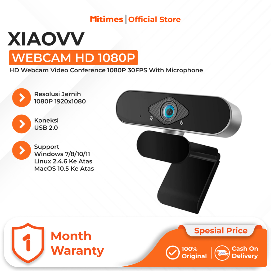 Xiaovv USB Cam Webcam Vlogging 1080p