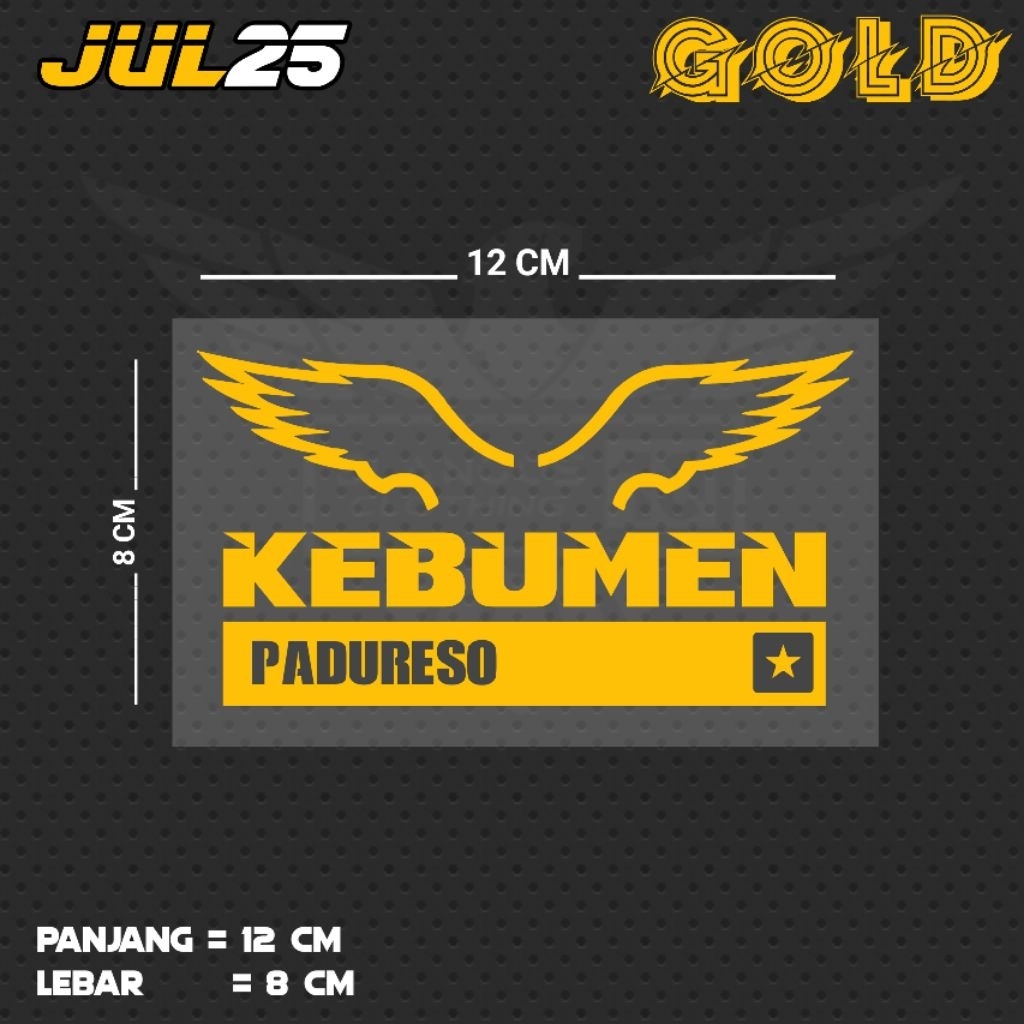 สติ๊กเกอร์ตัด KEBUMEN PADURESO / JUL25 KEC