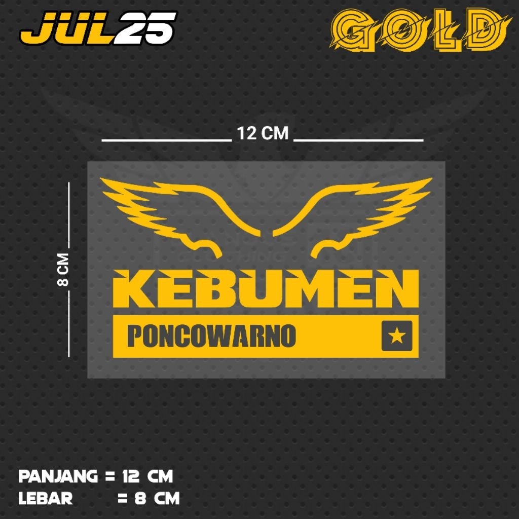 KEBUMEN PONCOWARNO / JUL25 KEC CUTTING STICKER