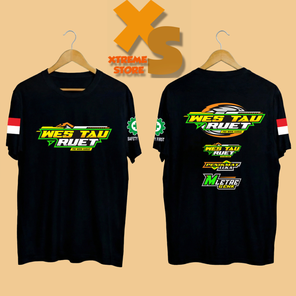 // เสื้อยืด DISTRO สําหรับผู้ชาย DTF WES T4U RUET // XTREME-STORE