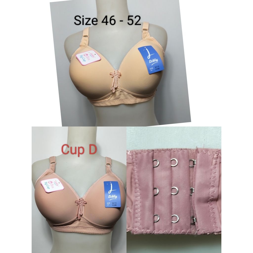 BH Lifily CUP D 1288 Size 46 -52 Heel 3 มีฟองน้ํา ไม่มีลวด BRA สําหรับวัยรุ่นและผู้ใหญ่ ชุดชั้นในสตร