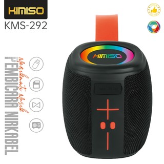 Speaker Bluetooth Kimiso-292 Terbaru Portable 8W Interkoneksi TWS V5.3 Suara Stereo Super Bass Tahan Air & Tahan Lama