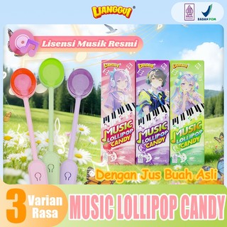 LIANGGUI Permen Lolipop Musik Halal - Rasa Apel Stroberi Anggur, Snack Cemilan Untuk Anak & Kantor