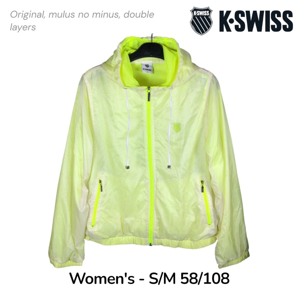 K-Swiss Tracktop Jacket ผู้หญิงสําหรับวิ่ง Tracktop Tracksuit ขนาด SM