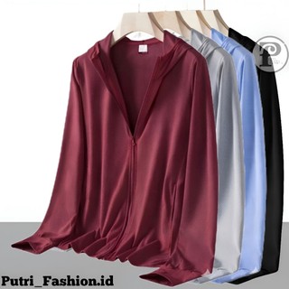 Jaket Wanita Olahraga Mesh Hoodie Outdoor Sun Protection Anti UV UPF50+ 100% Original Jaket Jogging