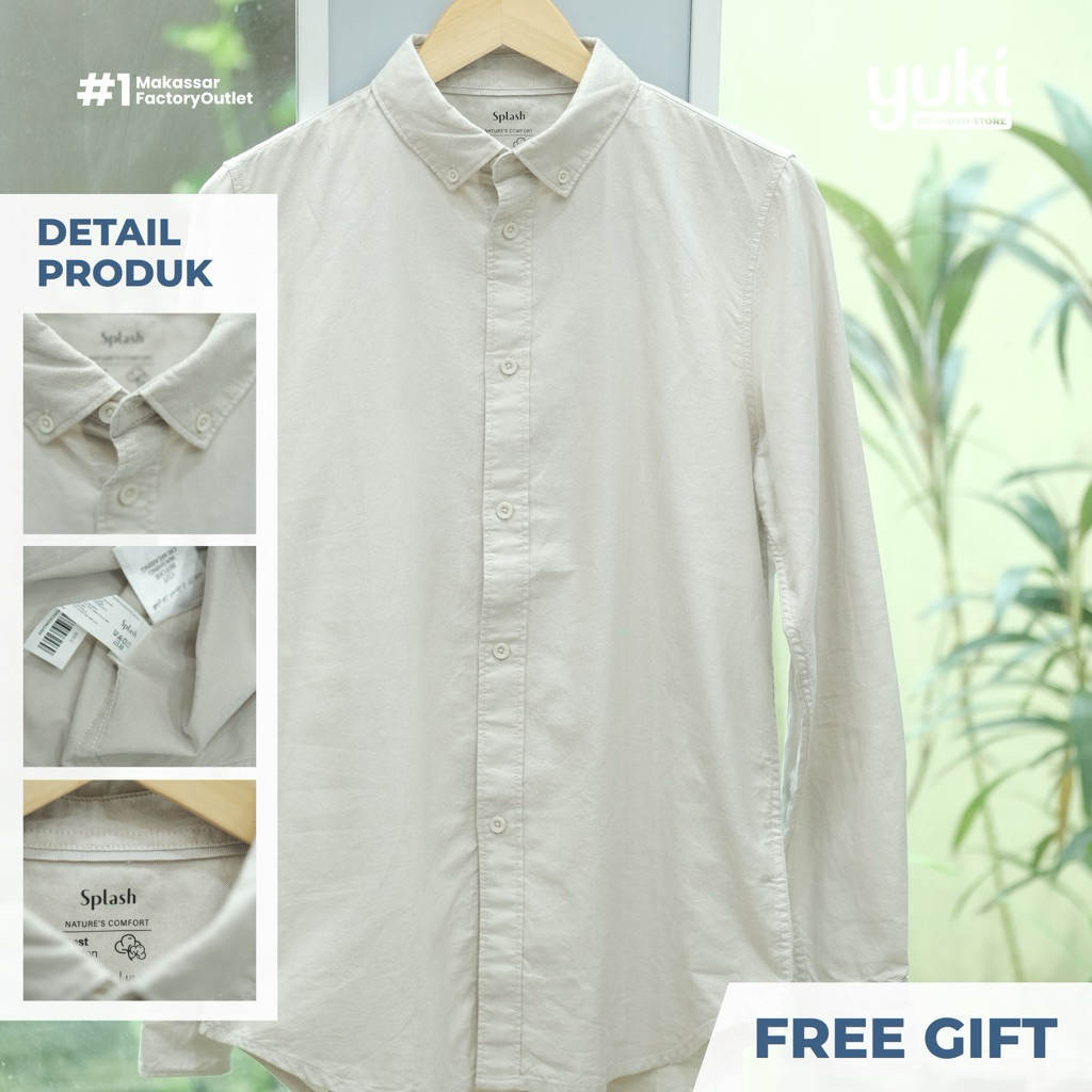 KEMEJA Yuki Branded Store| เสื้อเชิ้ตผู้ชาย Comfort| เสื้อเชิ้ต Spl*sh Slimfit