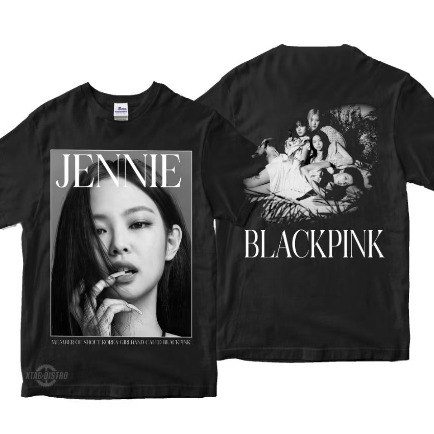JENNIE เสื้อยืด kpop สีชมพูในตัว plastisol xtab distro