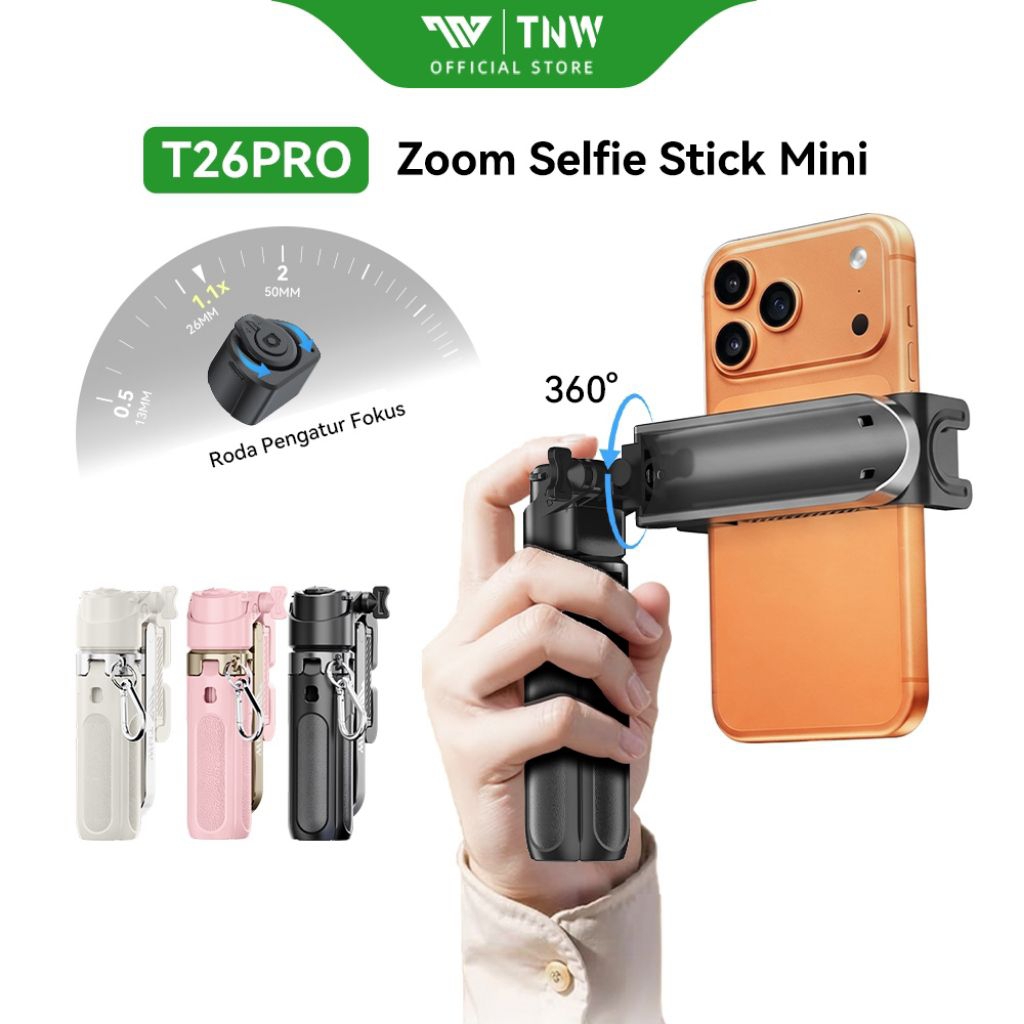 TNW T26 Pro 3 in 1 ขาตั้งกล้องขนาดเล็กแบบยืดหยุ่นพร้อมรีโมทคอนโทรล