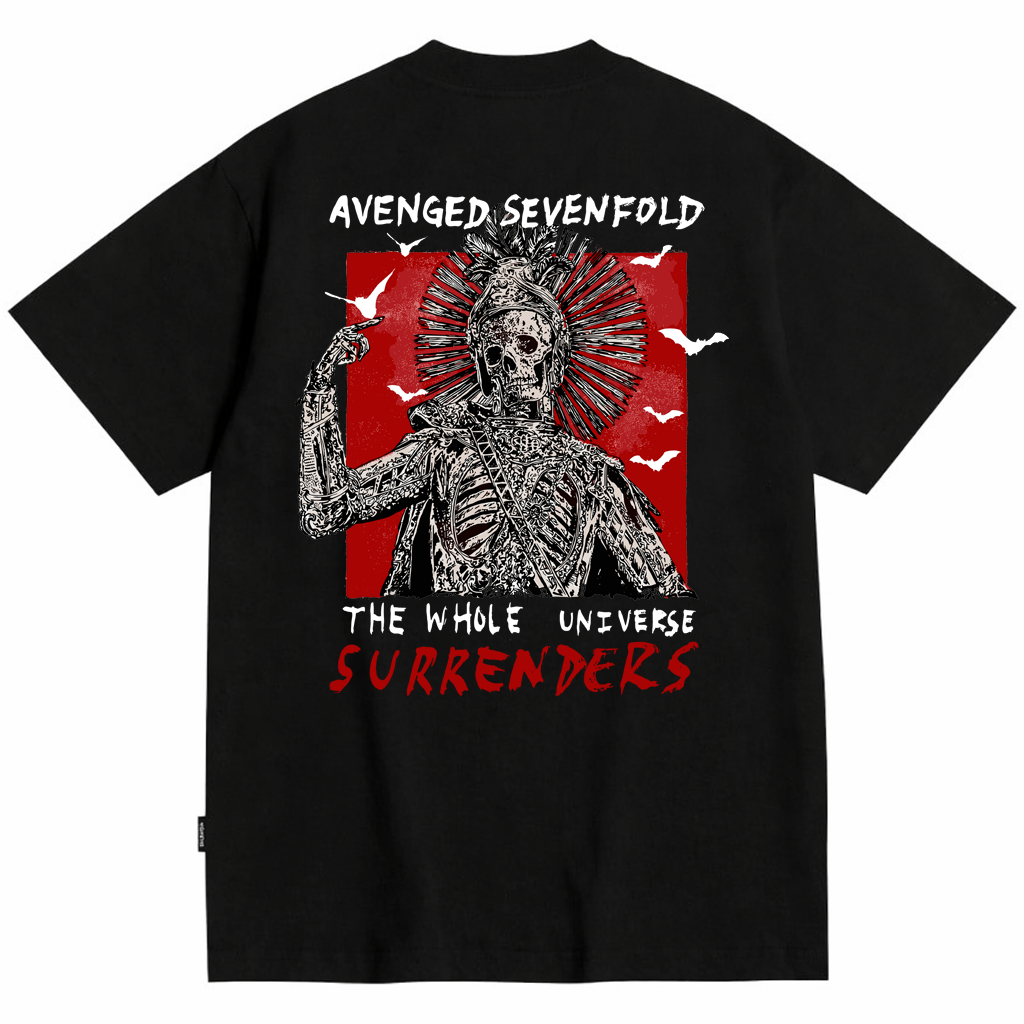 เสื้อยืด Avenged Sevenfold Asia Tour V2 - เสื้อยืด Avenged Sevenfold The Whole Universe Surrenders V