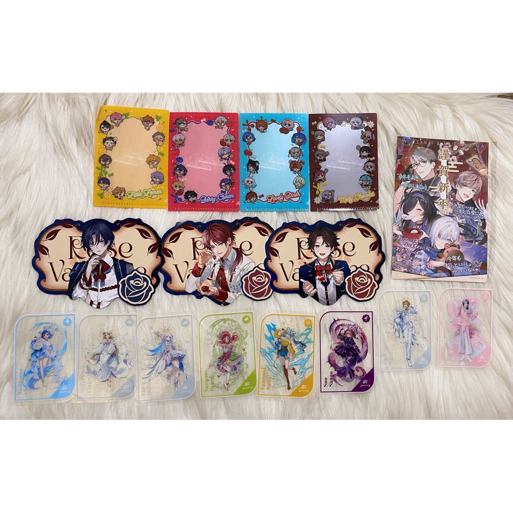 NIJISANJI JP ปีใหม่ 8th Anniversary Rose Valentines พร้อมโปสการ์ดเค้ก Clearfile Clear Card