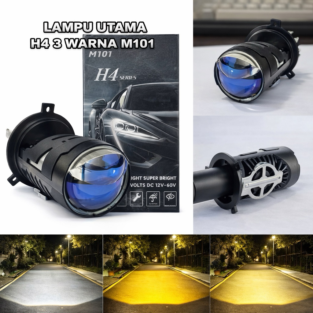 H4 ไฟหน้า LED M101 (3 สี) - MT STAR