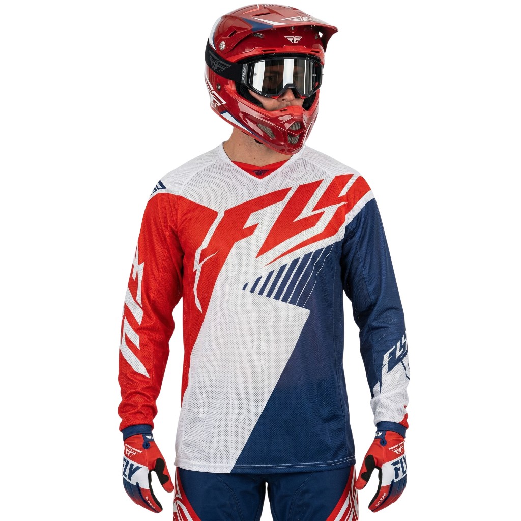 FLY Racing MESH Red White Navy Jersey Motocross Trail Mx Original