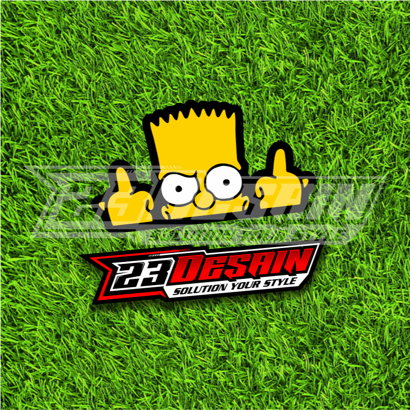 สติ๊กเกอร์ SIMPSON FUCEK THE SIMPSON STICKER