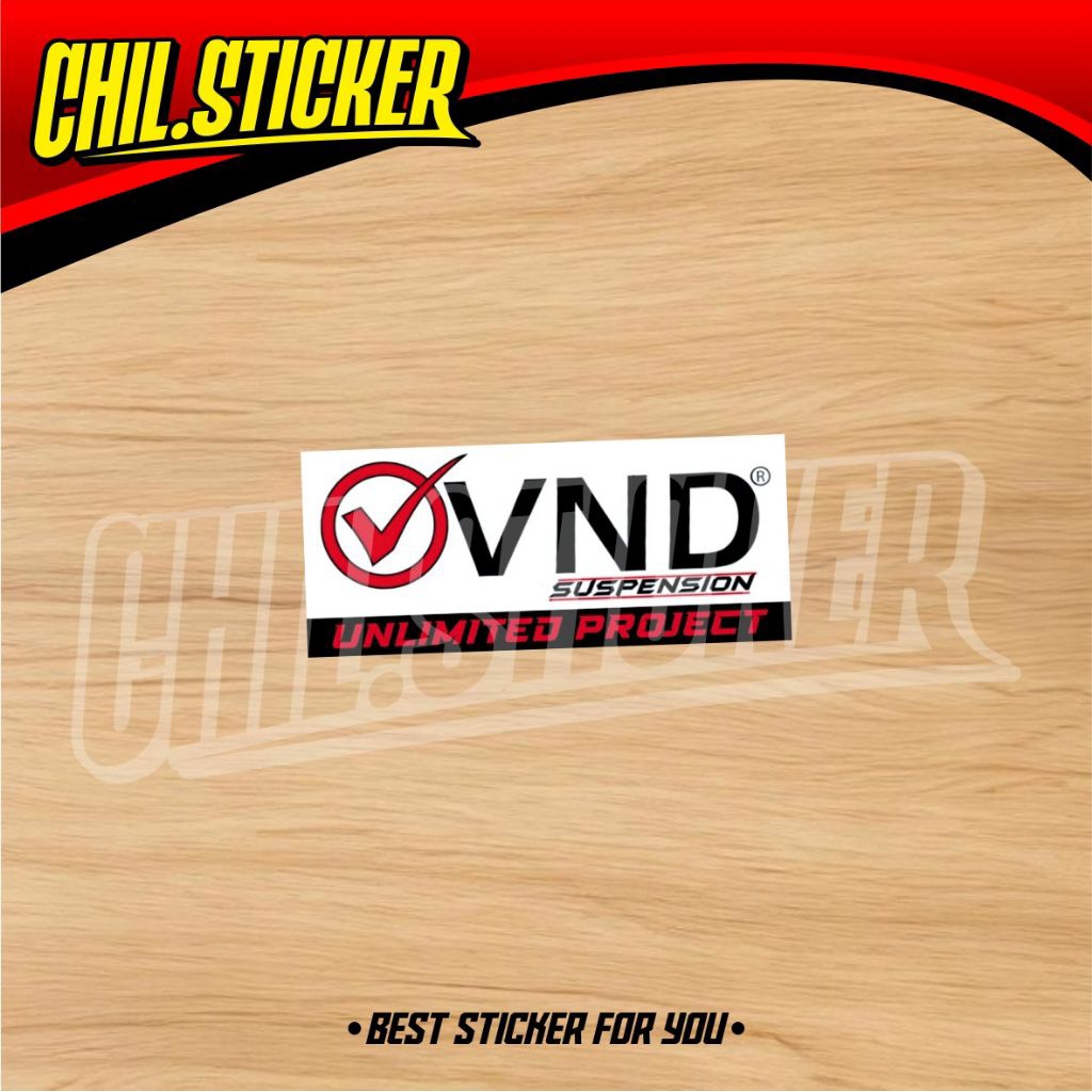 VND SUSPENSION UNLIMITED PROJECT สติ๊กเกอร์ สติ๊กเกอร์โลโก้ VND สีขาว