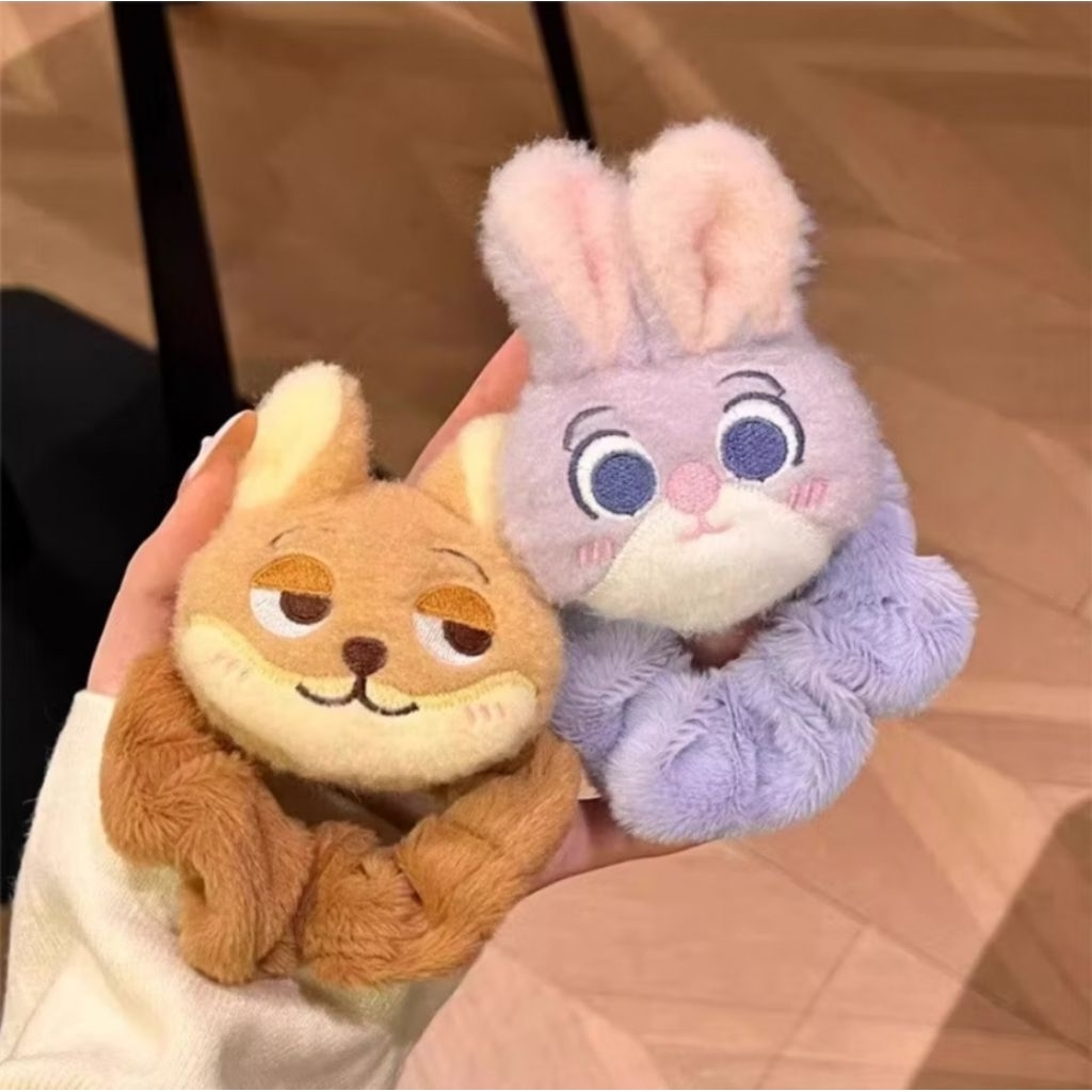 SCRUNCHIE RABBIT DOLL FOX RUBBER HAIR CHARACTER DOLL CHILDRENS CARD