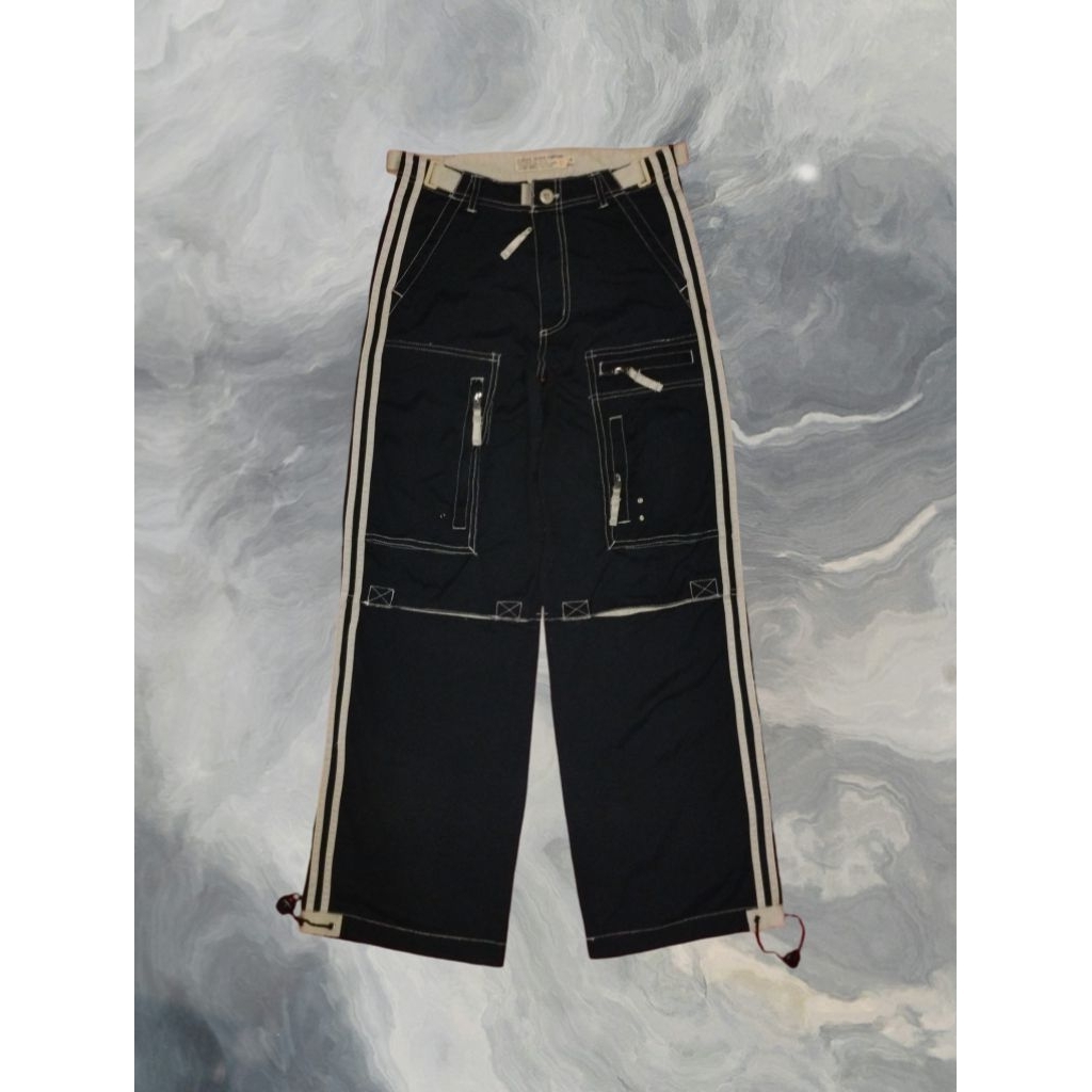 GUESS Baggy Cargo Utility Stripe Baggy Pants