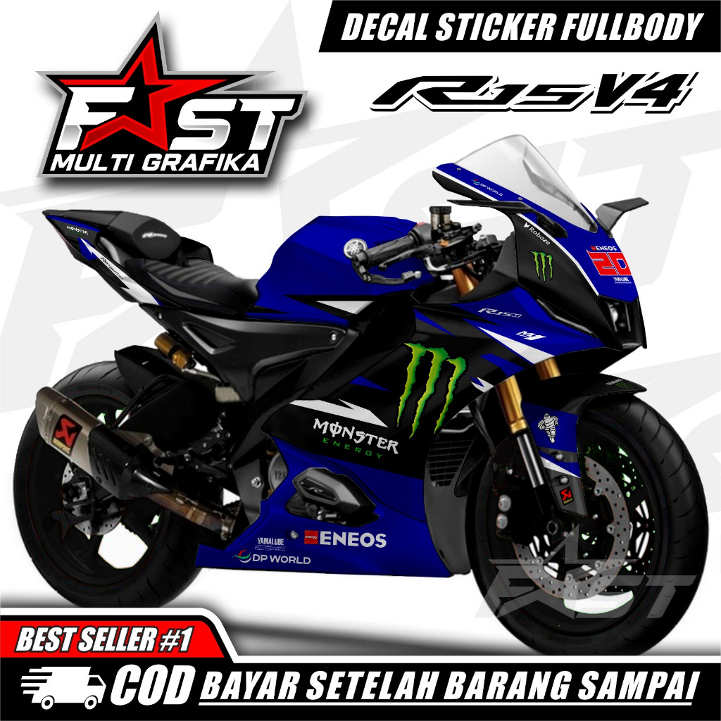 Decal R15 V4 สติกเกอร์ R15 V4 Full Body Decal R15 V4 ญี่ปุ่น Racing สติกเกอร์ Variation R15 V4 สติกเ