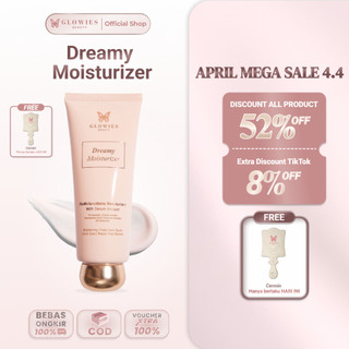Glowies Beauty Dreamy Moisturizer 80ml Formulasi Korea 7% Azeclair 6% Niacinimide Alpha Arbutin 5x Ceramide Pelembab wajah Busui Friendly membantu Mencerahkan & Meratakan Warna Kulit jerawat PIE PIH Memperbaiki Skin Barrier