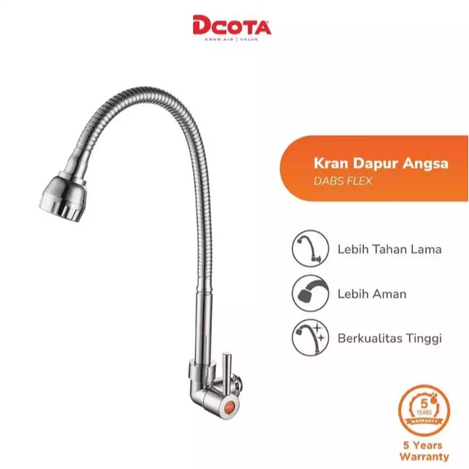 DCOTA FLEXIBLE ANGSA FAUCET / KITCHEN FAUCET / DISHWASH FAUCET 1/2"