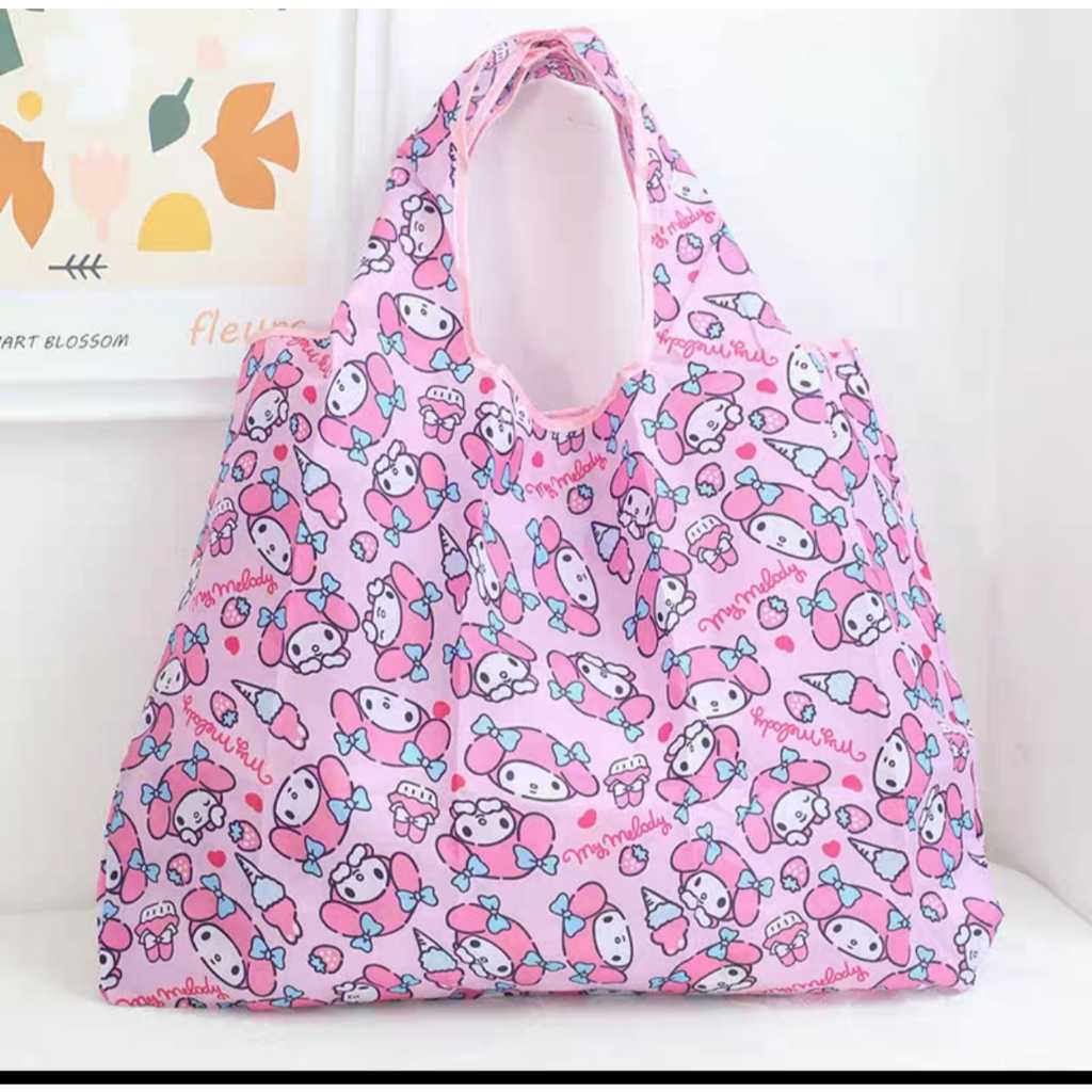 Eco Bag กระเป๋าช้อปปิ้ง Sanrio กระเป๋าช้อปปิ้งพับได้