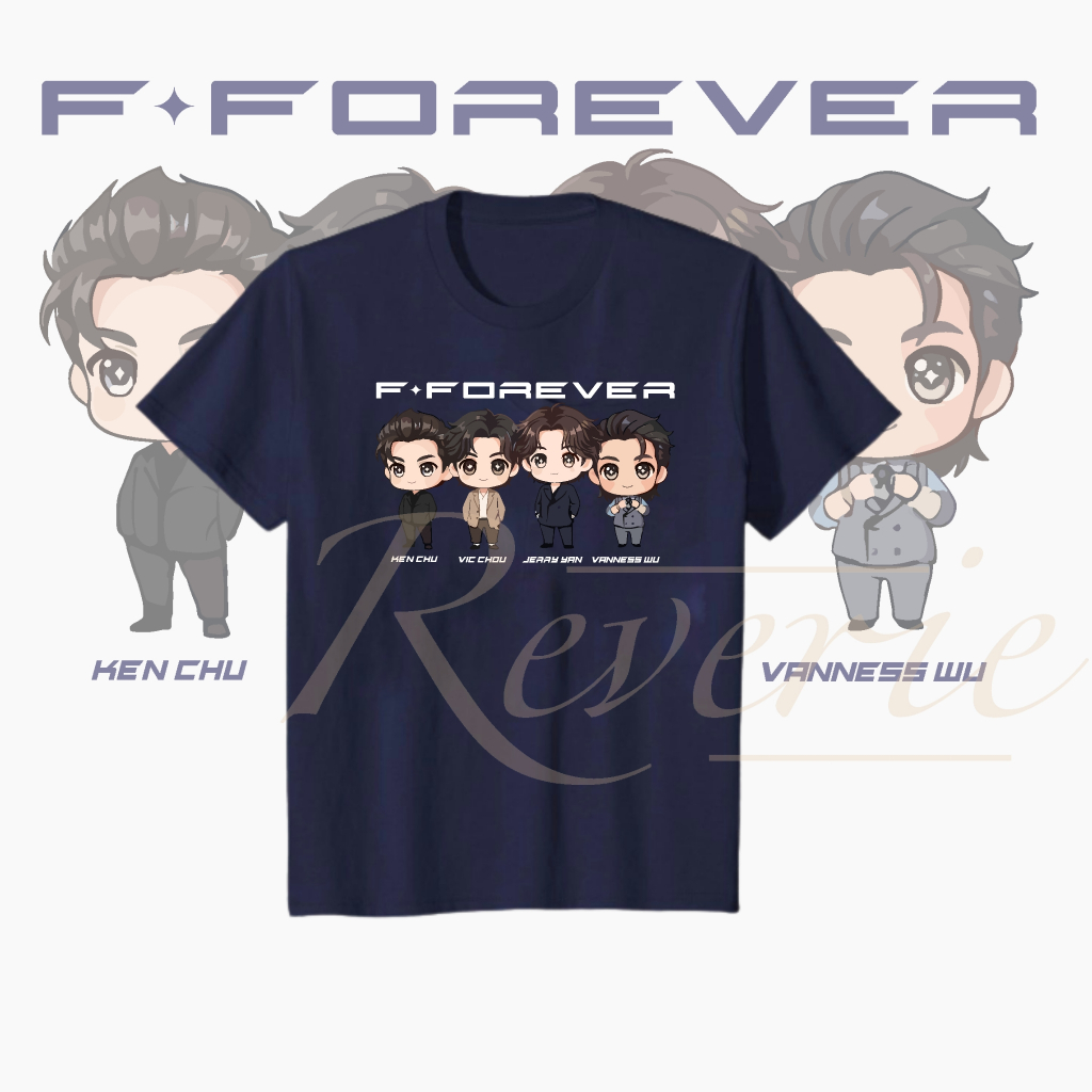 CARTOON FEVER MEMBER F4 เสื้อยืดเสื้อผ้า YAN TSHIRT FF F-FOREVER CONCERT 2026 TAIWAN จีน MANDO SINGE