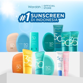 Wardah Sunscreen UV Shield All Series (Airy Smooth Essential Gel Acne Calming Aqua Fresh Tone Up Physical) Sunscreen SPF 50 PA SPF 35 PA Sunscreen No.1 Sunscreen of the Year - Skincare