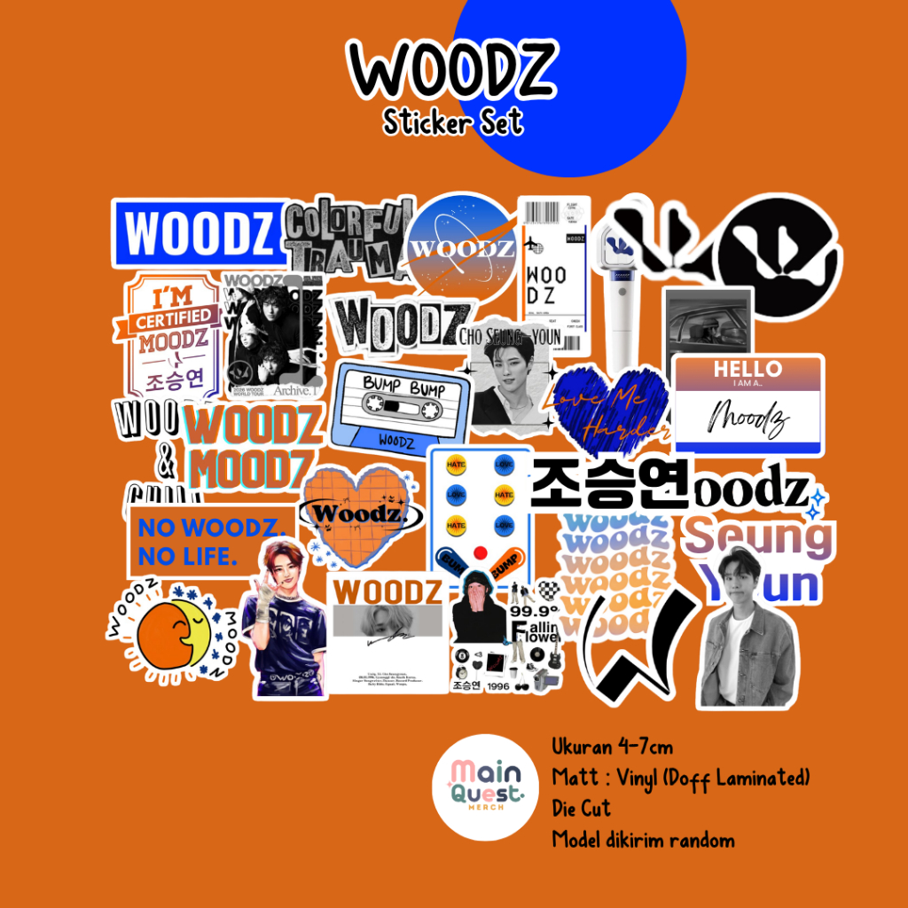 สติ๊กเกอร์ Woodz เคป๊อป น่ารัก กันน้ํา ไวนิลไดคัท สําหรับแล็ปท็อป Tumblr