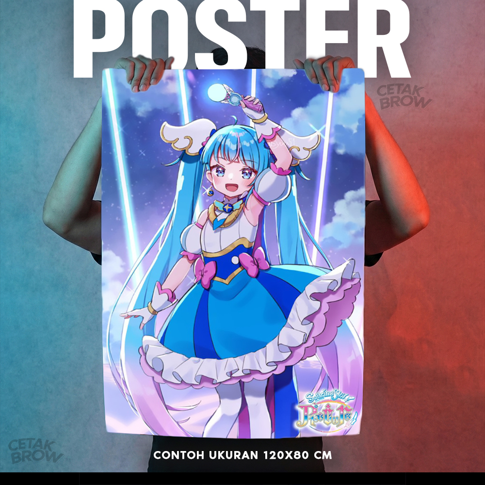โปสเตอร์ Hirogaru Sky! Precure อะนิเมะสามารถปรับแต่งด้วยภาพของคุณเองเด็กญี่ปุ่นตกแต่งผนัง Weeb Otaku