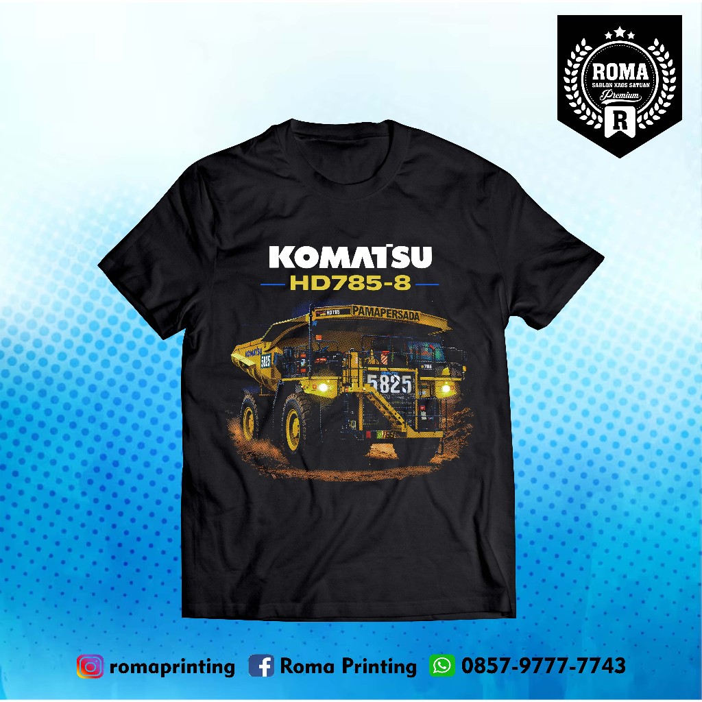 เสื้อยืดรถบรรทุก Komatsu Dump HD785-8