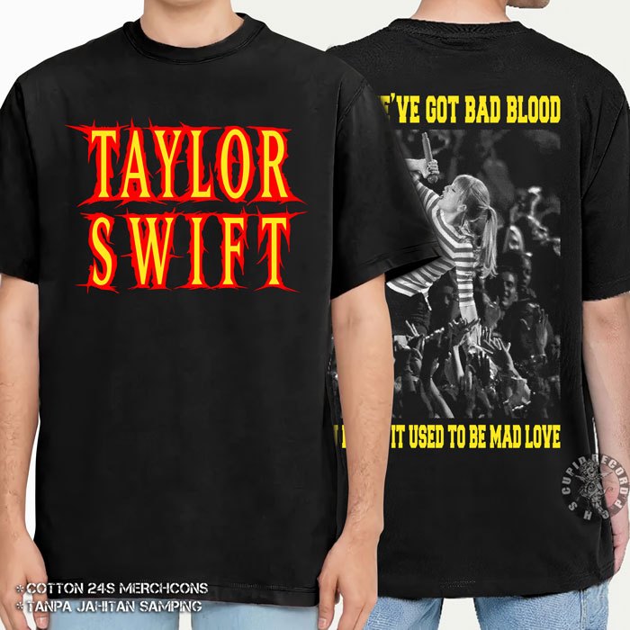 เสื้อยืด Taylor Swift Band Rock Electronic Synth Pop Bootleg เสื้อยืด Unisex - Mad Blood Hardcore