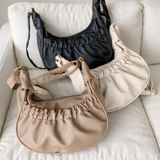 Tas Selempang Wanita Model Kerut Dua Ruang Sling Bag Cewek Terbaru Tas Bahu Remaja